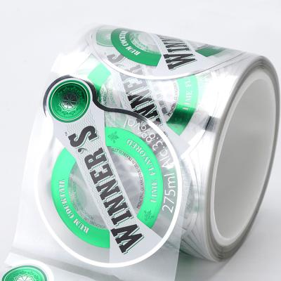 China Waterproof Custom Self Adhesive Label Transparent Sticker Label Roll for sale