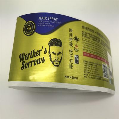 China Wholesale Barcode Low Price Custom Waterproof Brushed Gold Sticker Adhesive Label With Printed Logo for sale