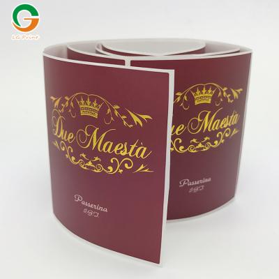 China 2022 Barcode Fashion Sticker Permanent Self Adhesive Label For Wine Bottle In Roll for sale