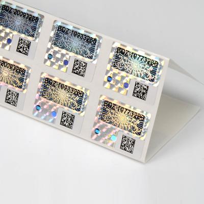 China qr code anti counterfeit custom hologram sticker label high quality printing for sale