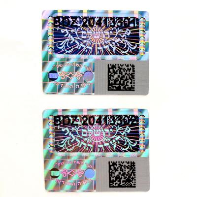 China Customized Printable Anti-Counterfeit Authenticity 3D Hologram Sticker Form Design Warranty QR Code for sale