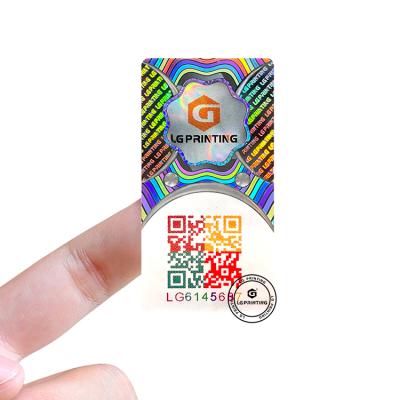 China Anti-Counterfeit Free Design QR Code Colorful Hologram Sticker Printing Qr Code Label for sale