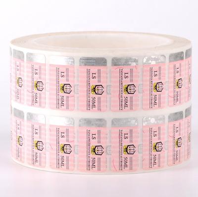 China Printing Paper Label Hologram Sticker Anti Counterfeiting Hot Stamping Self Adhesive Tape Label for sale