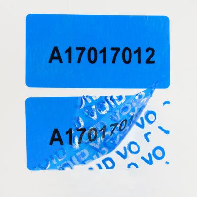 China Anti-Counterfeiting Hot Selling Warranty Void If Open Seal Security Tag Open Void Sticker for sale