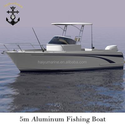 China Aluminum Fishing Boat 5m/16ft High Speed ​​Aluminum Luxury Boat for sale