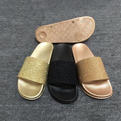 China 2019 Factory Spring Women Diamond PVC Cheap Ladies Slippers High Quality Pearl Jewel Anti-Smell Sliders Handsome for sale