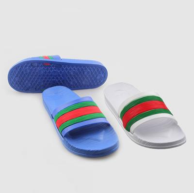 China 2019 Wholesale Custom Color& Logo Unisex Boys Color Striped EVA Slippers Children Anti-odor Spring &Women&Men Popular Slide for sale