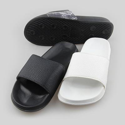 China 2019 Factory Spring New Design Boys EVA Slippers Leather Upper Children Fashion Black White Plastic Slide Anti-odor For Kids for sale