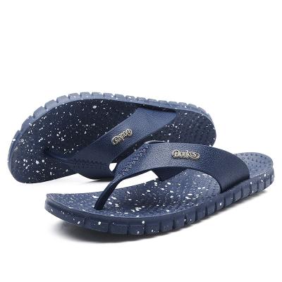 China PU Flat Strap New Doukes Anti-Smell Anti-Smell PVC Design Durable Plastic Beach Slipper Flip Flops For Men for sale