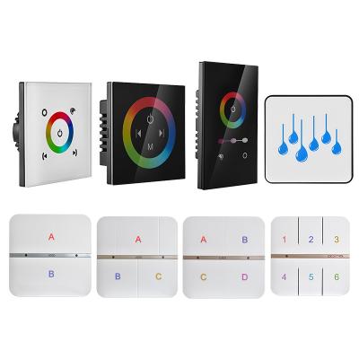 China US EU WIFI Smart Touch Light Wall Voice Light Tempered Glass Remote Control Switch Box Electric Plastic Switch Fence Household for sale