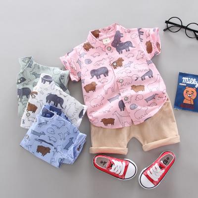 China Fashion\Baby Boy Comfortable\Durable Clothes Children Wear Short Sleeve Summer Wear Suit For Kids 0-4 Years Old Can Be Customized T-Shirt And Two Piece Set shorts for sale