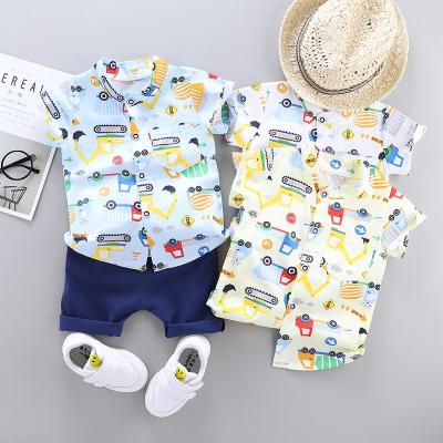 China Fashion\Baby Boy Comfortable\Durable Clothes Children's Wear Boy's Short Sleeve Suit 2020 Summer Sport Handsome Cotton Clothes for sale