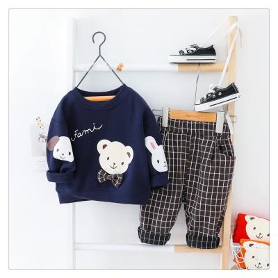 China Fashion / Comfortable Breathable Boy Clothes New Style Animal Bear Design Baby Kids Clothing Set For Spring for sale