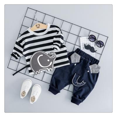 China Fashion / Comfortable Breathable Boy Clothes New Design Kids Stripe T-shirt Clothes Set Fashion Summer Boy Clothing for sale