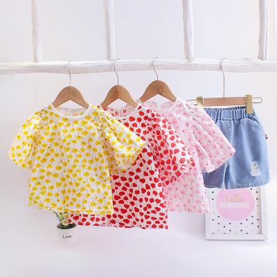 China Fashion \ baby boy comfortable \ durable clothes girls casual children's sleeve shorts summer fashion suit factory direct sales for sale