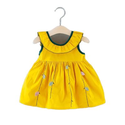 China High Quality Sleeveless Round Neck Baby Girls Dress Anti-static Equipment Dress For Party for sale