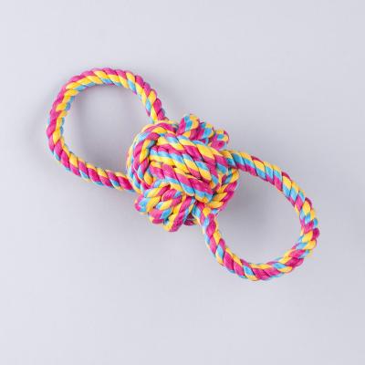 China Stocked Custom Hot Sale Cotton Rope Bite Heavy Duty Teeth Cleaning Dog Toys Chew for sale