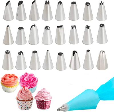 China Seamless Mouth Tools Stainless Steel Mouth Tools Sustainable Mouth Decorating Baking Clamping Cookie Nozzles Set Cake Decorating Tool for sale