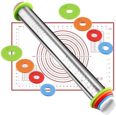 China Viable Heat Resistant Baking Pin Of Mat With Measurements Silicon Baking Mat Dough Mat Set With for sale