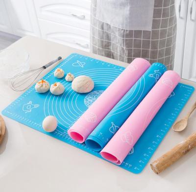 China Sustainable Non-Stick Food Safe Dough Kneading Pad With Measuring Pastry Mat Silicone Baking Mat for sale