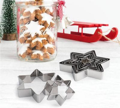 China Disposable Baking Tools Custom 10 Pieces Stainless Steel Cookie Tools Star Shape Cookie Cutter Mold Set for sale