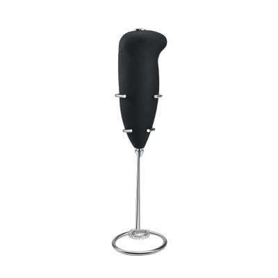 China Sustainable Electric Stainless Steel Milk Frother Coffee Maker Handheld Battery Operated Milk Frother With Stand for sale