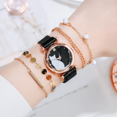 China Non-Specific Wholesale Luxury Ladies Wrist Watches Women Quartz Watches Magnetic Female Bracelet And Watch Set For Women for sale