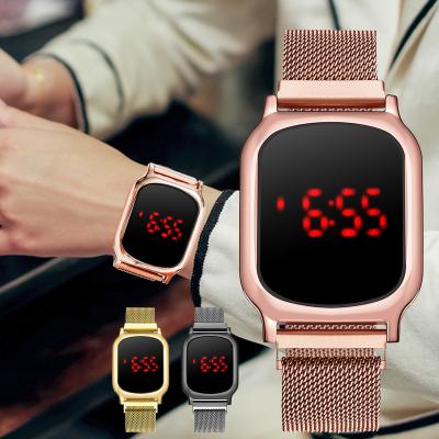 China Wholesale Custom Diamond Women Band Girls Wristwatch LED Display Day/Date Logo Square Digital Watch For Ladies for sale