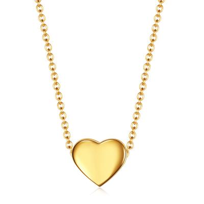 China New Charm Jewelry Stainless Steel TRENDY Popular Tasty Heart 18K Gold Pendant Necklace For Women Party Gift for sale