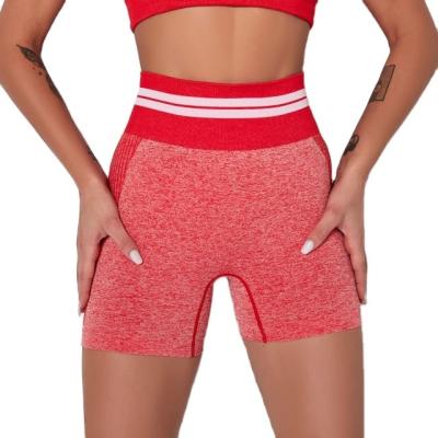 China Seamless Waist Highs Yoga Summer Sports Workout Apparel Crac! crack! Antibacterial Butt Shorts Women Quick Drying Fitness Training Running Shorts for sale