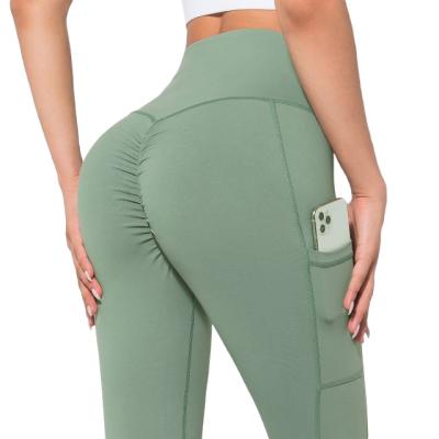 China New Breathable Lulu Yoga Pants High Waist Nude Seamless Clothing Lift Up Gaiters With Pocket Women Workout Fitness Gym Wear for sale