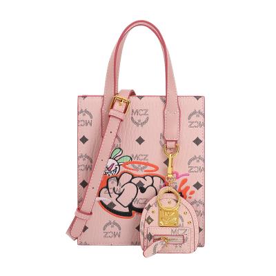 China PORTABLE Custom Handbags for Women Shoulder Bags Tote Satchel Hobo with Cartoon Print and Ornament Cute Handbags for Women for sale