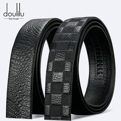 China Cow Hide First Layer Cowhide Belt Band Men's Automatic Buckle Belts Double-Wrapped Body Embossed Cowhide Belt Band for sale