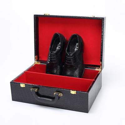 China Exquisite wooden box of China men's shoes and women's gift shoe box leather shoes for sale