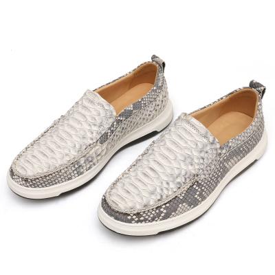 China New durable python leather shoes men's polka dot casual shoes leather wear-resistant and breathable men's sneakers for sale