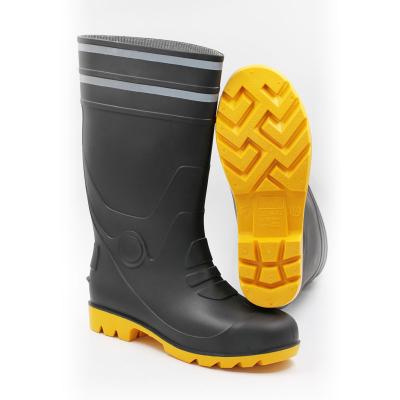 China Anti-odor popular PVC rainboots are suitable for outdoor non-slip waterproof puncture proof can be added steel main steel soole for sale