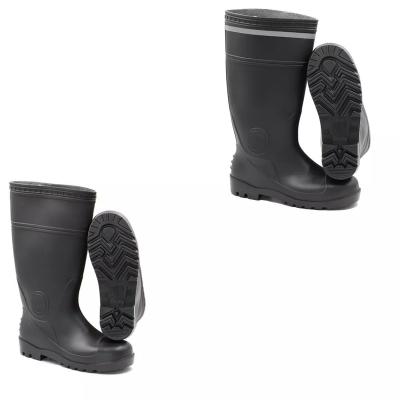 China Sales CE Style Anti-odor PVC Standard Rain Boots Anti Alkali Waterproof Oil Resistant Acid Charcoal Protective Rubber Boots for sale