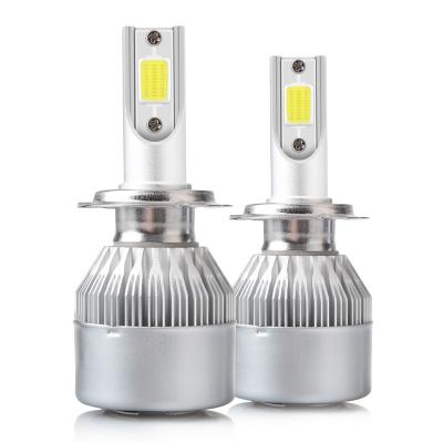 China H1 H3 Auto Headlights Led Headlight Bulbs H7 LED Car Lights H4 880 H11 HB3 9005 HB4 9006 H13 6000K 72W 12V 7200LM LED BULB 0001 for sale