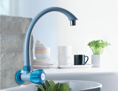 China Metered Faucets ABS Single-hole Kitchen Sink Plastic Faucet And Water Tap With Pull-Down Spout (C-02) for sale