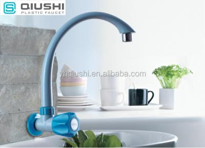 China High Quality Metered Faucets QS Plastic ABS Swan Neck Bend Swinging Spout Kitchen Faucet Grifo (C-02) for sale