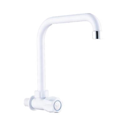 China Metered Faucets Leak Free ABS Plastic Swan Neck Spout Sink Rooster Faucet For Bathroom Tub Kitchen Sink for sale