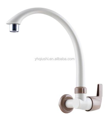 China 2017 Taps 2017 ABS Plastic Long Neck Metered Swinging Spout Kitchen Faucet In Wall Mounted (E-01) for sale