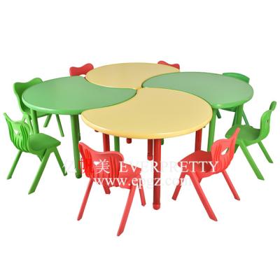 China Modern. Popular Hexagon Kindergarten School Set Plastic Table And Chair For Kids Party And Study for sale