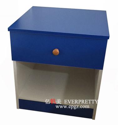 China Modern Modern Staff Room Furniture Customized Wooden Nightstand Bedside Table for sale