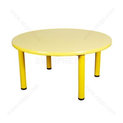 China Modern School Classroom Fixed 4-Seat Round Shape Kids Table And Chair Set for sale