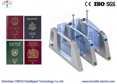 China Auto Pedestrian Barrier Gate Turnstile Security Products With Id Readers And Passport for sale