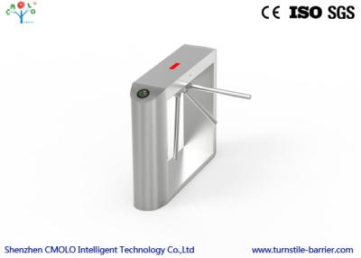 China Bridge Type Tripod Turnstile Gate / 3 Arms Bevel Waist Height Turnstiles for University for sale