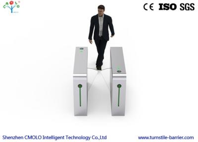 China Fingerprint Recognition Flap Barrier Turnstile For Pedestrian , Stainless Steel Materials for sale