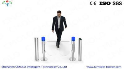 China Access Control DSP Bi Directional Turnstile With Tempered Glass for sale