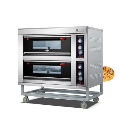 China hotel commercial bakery oven 2 layer pizza maker CE wholesale price electric oven for sale